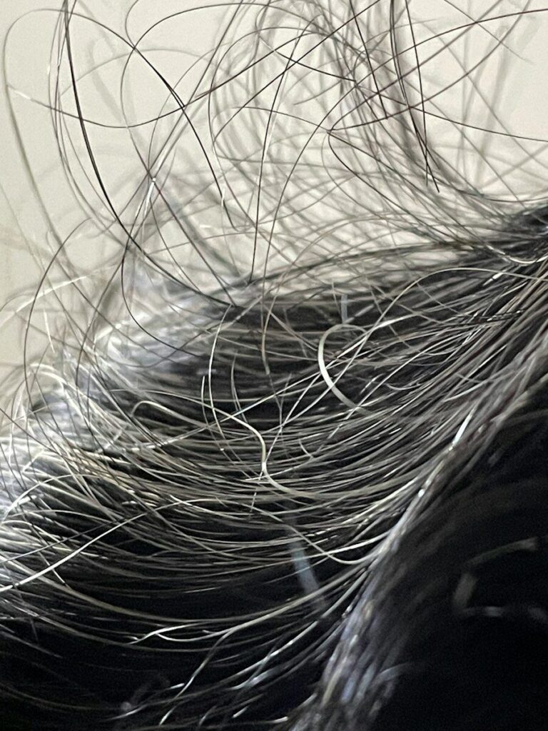 a close-up of a woman's hair